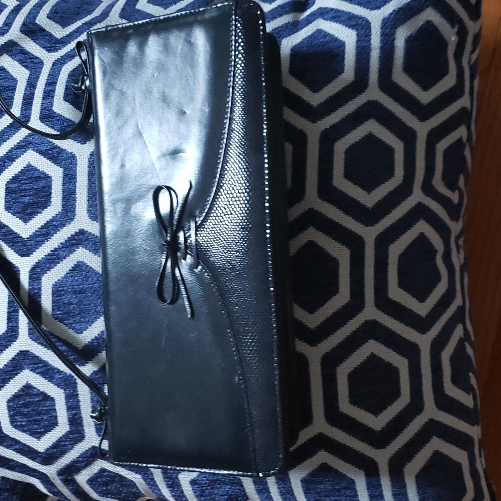 Stuart Weitzman dark blue  box preloved purse